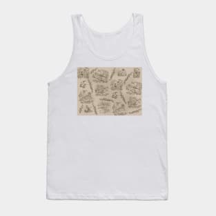 Birds (Burnt wood on Parchment) Tank Top